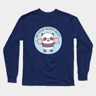 Cute Panda Cheering Do Your Beary Best Pun Long Sleeve T-Shirt